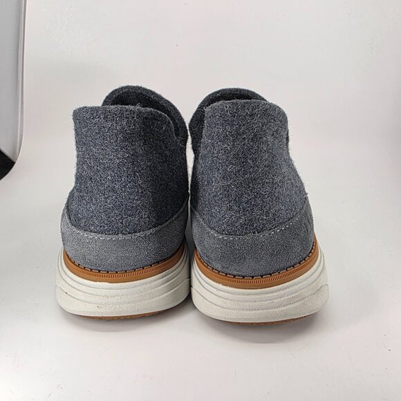 LL Bean Shoes Mens Size 10 Iron Gum Soles Gray Downeast Slip Ons Wool 522894